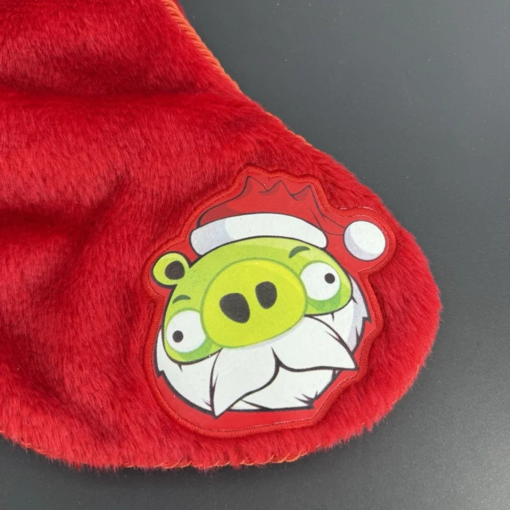 ANGRY BIRDS CHRISTMAS STOCKING RED BIRD PLUSH w/ Angry Bird Stuffed Head